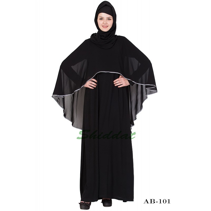 black cape abaya